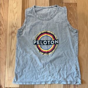 Women’s Peloton Gray Tank with Multicolor Logo